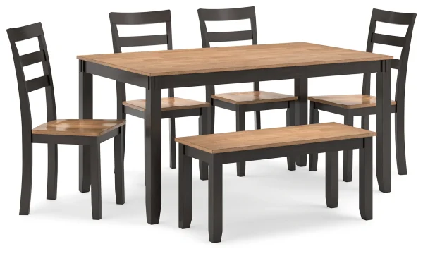 Gesthaven Dining Table with 4 Chairs and Bench - Image 2